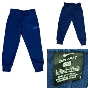 Nike Dri Fit Blue Jogger Sweatpants Youth Boys XS Size 4